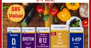 Win a "March to Health" Vitamins 5-Pack ($85 Value)! #SuperiorSource