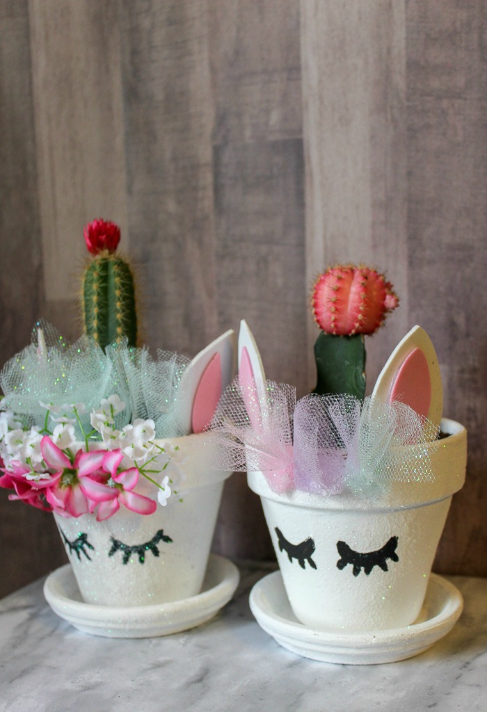 Unicorn Planter with a Cactus Horn