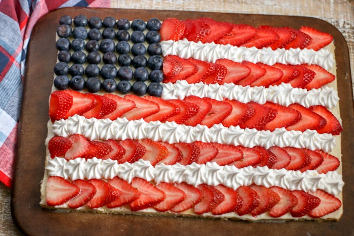 Flag Fruit Cookie Pizza