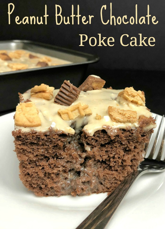 Peanut Butter Chocolate Poke Cake Recipe