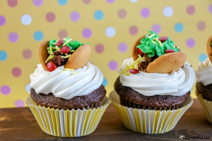 Taco Cupcakes are Fun, Adorable, & Delicious!