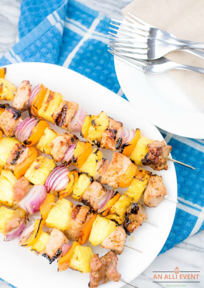 Easy Grilled Pineapple Pork Kabobs
