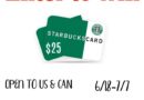 win $25 Starbucks gc