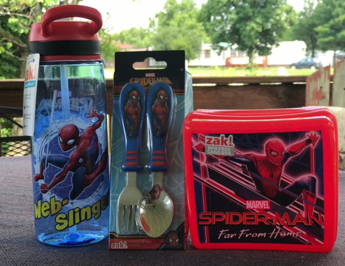 Spiderman Themed Plastic School Water bottle with Silicon Straw and Strap