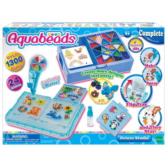 Aquabeads Beginners Studio, Complete Arts & Crafts Bead Kit for Children,  Over 840 Beads