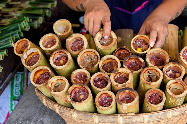 Khao Lam: a traditional Thai rice dessert cooked in bamboo tubes - It's Free At Last