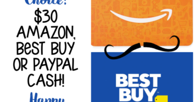 Enter to Win $30 Amazon GC, Best Buy GC or PayPal Cash!