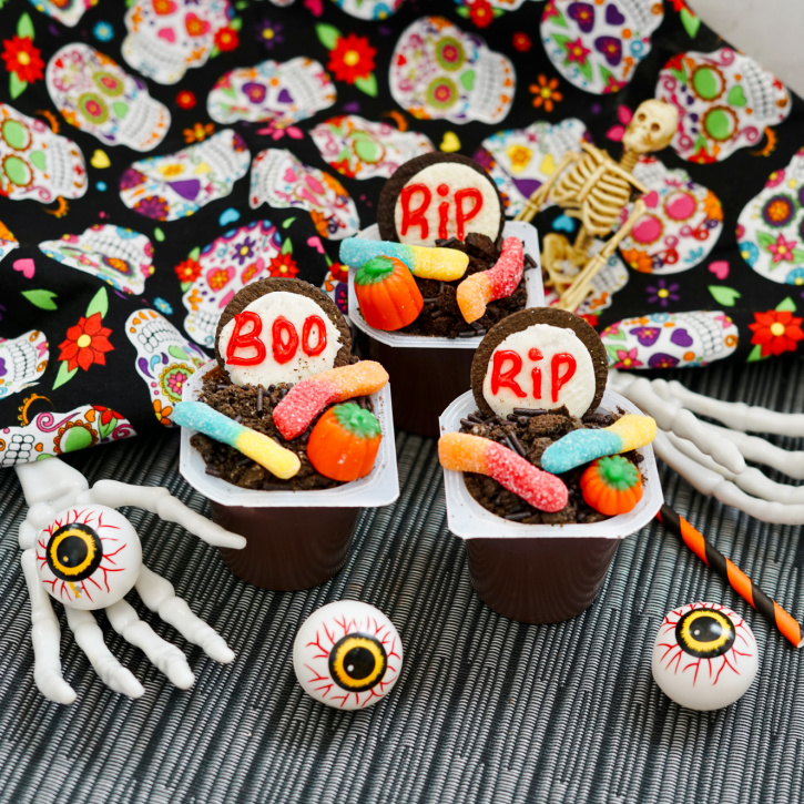 Halloween Themed Pudding Cups