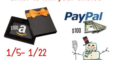 $100 Amazon Gift Card or PayPal Giveaway