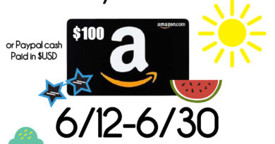 $100 Giveaway – Choice of Amazon or PayPal