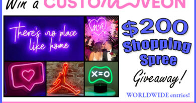 $200 Custom Neon Shopping Spree Giveaway